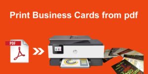 How to print business cards from pdf